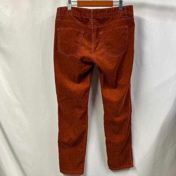 Talbots Petites Women 8p Signature Stretch Corduroy Straight Pants Orange Preppy - Picture 7 of 15